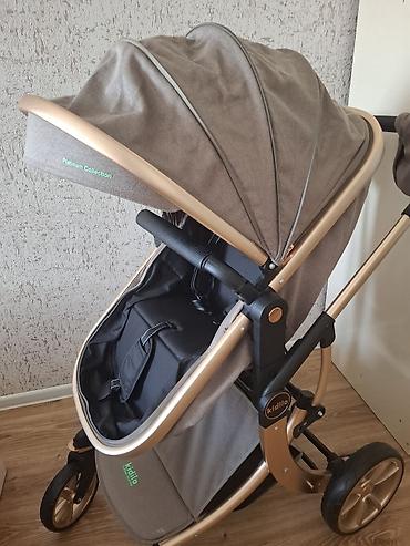 çilek beşik: Kidilo uşaq arabası platinium collection kofe renginde cox az istifade — 6