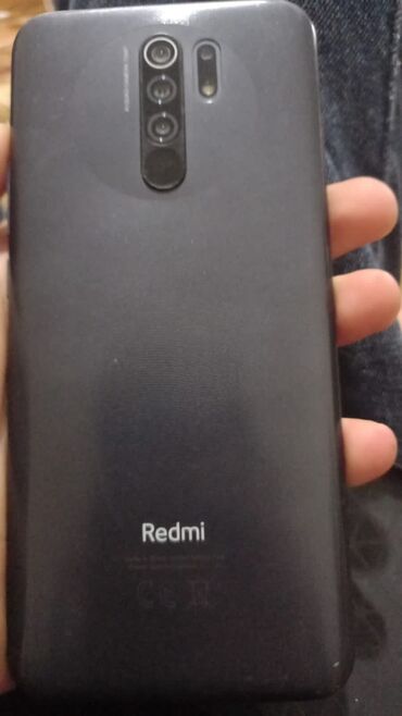 kondisioner usta: Xiaomi Redmi 9, 64 GB, rəng - Boz, 
 Zəmanət, Barmaq izi