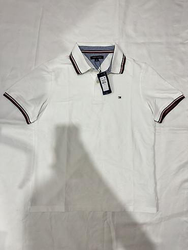 tommy helfiger: Мужская футболка, M, Tommy Hilfiger, Новый, цвет - Белый, Самовывоз — 1