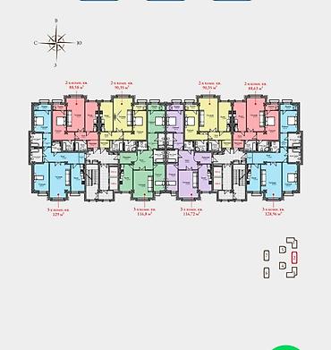 жк европа: 2 комнаты, 88 м², Южная Магистраль 13 этаж — 5