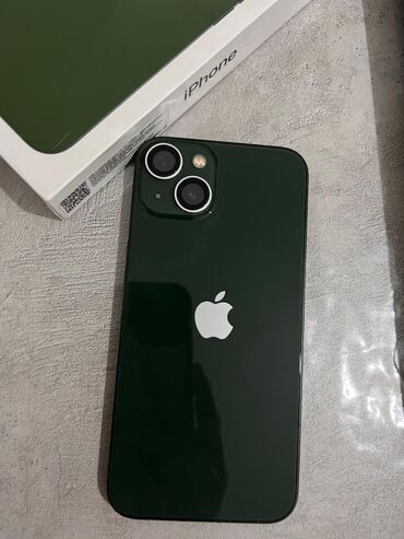 продаю телефонов: IPhone 13, Б/у, 128 ГБ, Alpine Green, Защитное стекло, Чехол, Коробка, 88 %