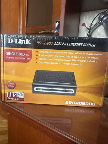 ev telefonsuz i̇nternet paketleri: İnternet istifadəsi üçün D-Link DSL-2500U, ADSL2+ tipli yeni Modem