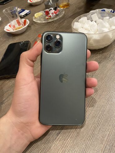 iphone 11 green: IPhone 11 Pro, 64 GB, Matte Midnight Green, Face ID