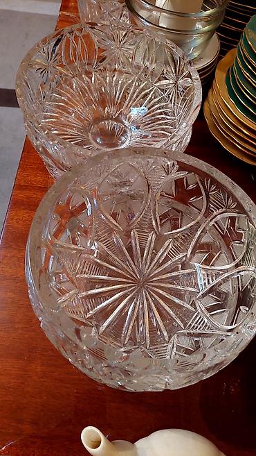 xrustal stakan: Kəna (kristal) qablar dəsti - Material: qalın, yüksək şəffaflığa — 2