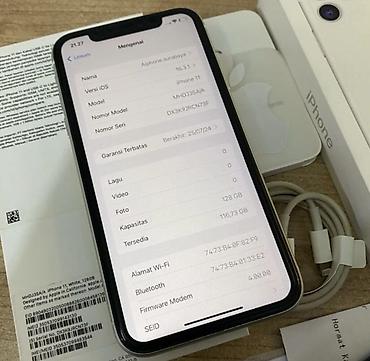 xarab iphone: IPhone 11, 128 GB, Ağ, Zəmanət, Kredit, Simsiz şarj — 2