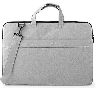 Futrole i torbe za laptopove: Torba za laptop – siva, poslovni stil - Dimenzije: pogodna za većinu — 3