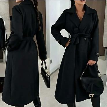 Kaputi: Ženski kaput sa pojasom – model 5203 - Elegantna dužina do ispod — 2