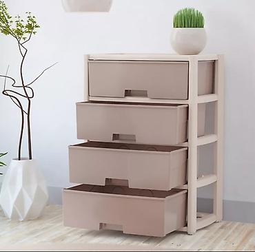 id store: Комод для одежды, Новый, Без зеркала, Пластик, цвет - Бежевый, Платная доставка — 3