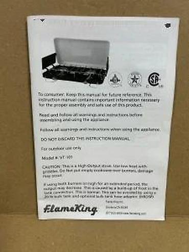 Oprema za kampovanje: Prenosni kamping gasni šporet sa 2 gorionika – Flame King - Dva — 25