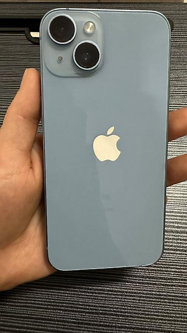 монитор 40: IPhone 14, Б/у, 256 ГБ, Голубой, Коробка, 77 % — 1