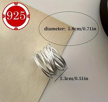 Серебряные кольца: Кольцо, Проба 925, Унисекс, Без вставки, Новый — 4
