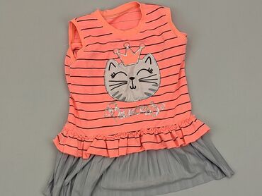 pomarańczowa sukienka dla dziewczynki: Sukienka, 6-9 m, stan - Dobry