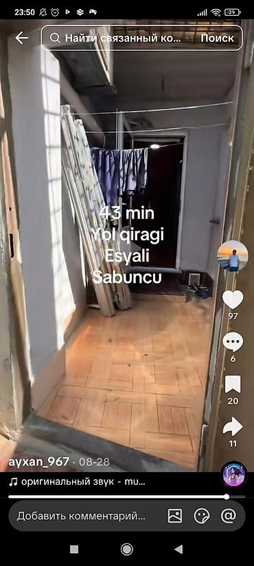 kiraye ev sabunçu: Sabunçu rayonunda, yol qırağında yerləşən, Tecili satilir koçle — 7