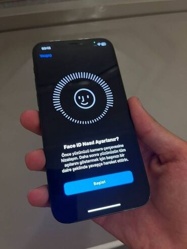 Apple iPhone: IPhone 12 Pro Max, 256 GB, Pacific Blue, Zəmanət, Face ID, Sənədlərlə