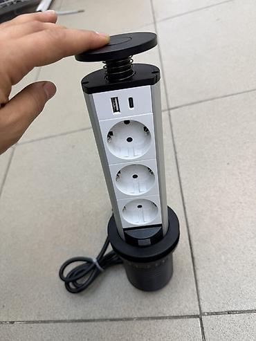 сереб: Розетка, С USB, Встроенные, 3 розетки — 2