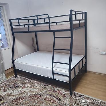 Двухъярусные кровати: Стил Лофт. Мебел на заказ. Двухъярусная кровать. Размер внизу:Ширина — 9