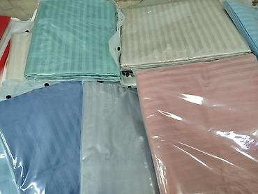 Комплекты постельного белья: Комплект однотонного постельного белья с жаккардовой полосой — 9