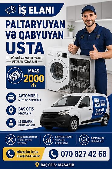 merçendayzer vakansiya 2026: İş elanı: Paltaryuyan və qabyuyan ustası - Təcrübəli və məsuliyyətli — 1