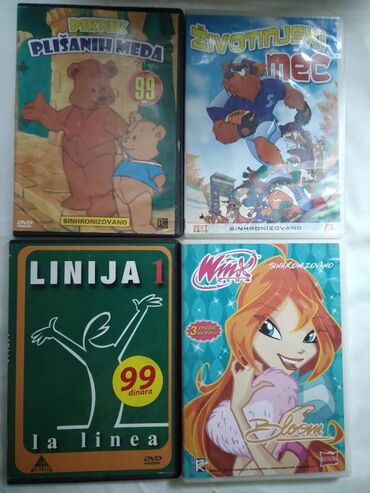 Kasete, CD i DVD: Crtani filmovi sinhronizovani na srpski,cena za kom — 4