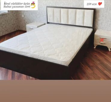Yeni, İkinəfərlik çarpayı, Bazasız, Matras ilə, Siyirməsiz, Azərbaycan