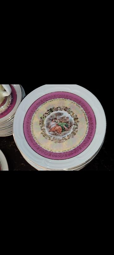 dekor sar: Çay dəsti, rəng - Sarı, Farfor — 3