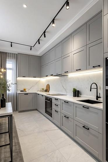 silver kitchen: Классическая кухня от 18 000 сом/м² | 3D проект бесплатно Премиальная — 1