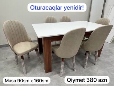 Masa və oturacaq dəstləri: Qonaq otağı üçün, 6 stul