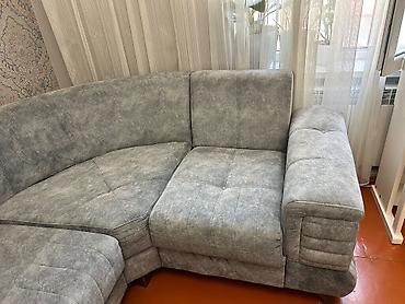 perdə: Künc divanı – müasir dizayn, geniş oturma sahəsi - Forma: L-şəkilli — 6