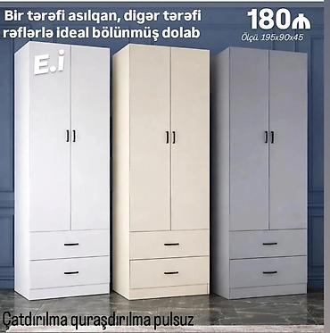 refler: Dolab – bir tərəfi asılqan, digər tərəfi rəflərlə ideal bölünmüş — 1