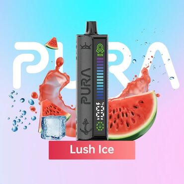 yun koynekler: PURA Lush Ice birdəfəlik vape - Dad: sərinləşdirici qarpız (Lush Ice)