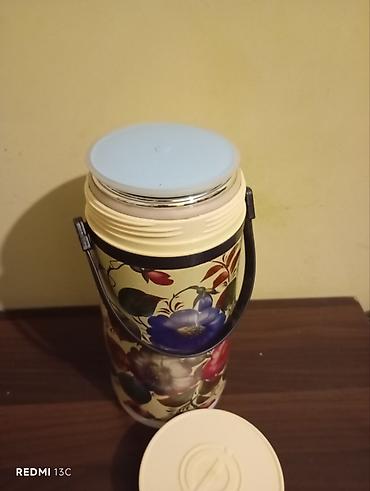 daş stekan: Rəng - Ağ, Termos, 1 l, SSRİ — 2