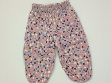spodnie materiałowe: Baby material trousers, 9-12 months, 74-80 cm, condition - Good
