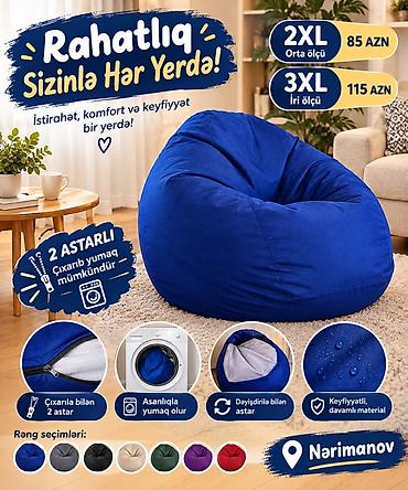Pufiklər: Yeni, Pufik-kreslo, Parça, Kredit yoxdur, Çatdırılma yoxdur — 9