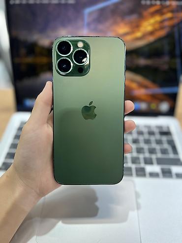 IPhone 13 Pro Max, Б/у, 512 ГБ, Зеленый, Защитное стекло, Чехол, 100 %
