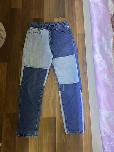 yaşıl şalvar: S- beden Xırdalan Patchwork dizaynlı cins şalvar - Material: 100% — 1