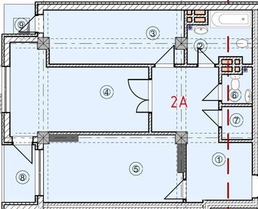 Продажа квартир: 2 комнаты, 78 м², Элитка, 9 этаж, ПСО (под самоотделку)