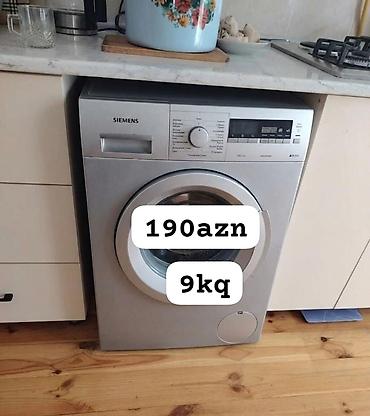 Siemens önyükləməli paltaryuyan maşın - Tutum: 9 kq (göstərişdə qeyd