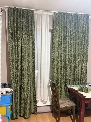 сандык бишкек купить: Шторалар комплекти, Комплектте тюлу бар, Даяр буюм, Конок бөлмөсү үчун