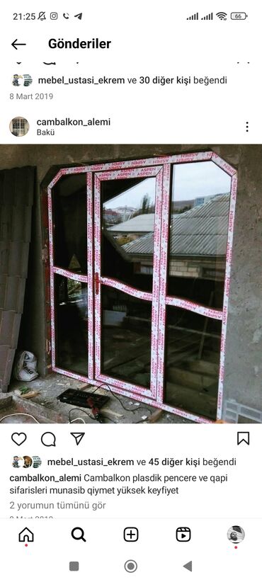 Balkonlar: Cam balkon Pvc Qapı Və Pəncərələrin sifarişi Yüksək Keyfiyyət — 16