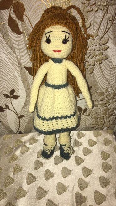 toxunma uşaq krassovkaları: Əl işi toxunma oyuncağ kukla - Amigurumi texnikası ilə toxunmuş