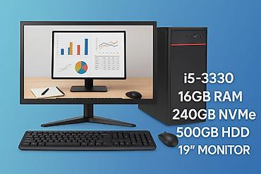 Masaüstü kompüterlər və iş stansiyaları: №: 9276 Məhsulun adı: Masaüstü kompüter Intel Core i5 3330 16GB 240GB — 1