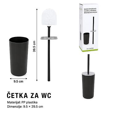KMT Kvadratna WC četka sa talasastim dezenom, crna 3213091 - Brend