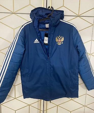 бут кийим бу: Эркектердин курткасы, L, Adidas, Колдонулган, түсү - Көк — 1