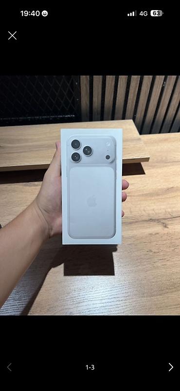 18 pro max: IPhone 17 Pro Max, Новый, 256 ГБ, Белый, Чехол, Коробка, 100 % — 1