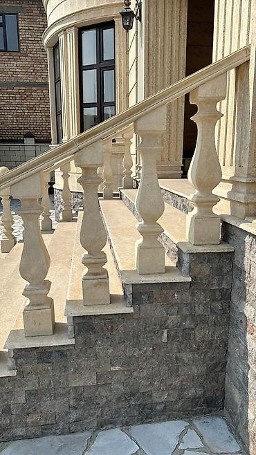 Фасадные плиты Сары-Таш (Травертин): Балюсины и декоративные элементы фасада из искусственного камня - — 6