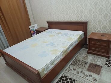 тумбы под телевизор в бишкеке: Уктоочу бөлмө гарнитуру, Эки кишилик керебет, Жыгач, түсү - Күрөң