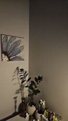 Şəkillər, tablolar: Əl işi rəsm tabloları – akril boya ilə kətan üzərində. 1) Ağ çiçəklər — 1