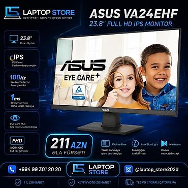100hz: 🖥️ ASUS VA24EHF 23.8" Full HD IPS Monitor 💰 Qiymət: 211 AZN Yeni və — 1