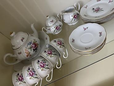 nomre 1 corek: Çay dəsti, rəng - Ağ, Farfor, Bohemia, 6 nəfərlik, Çexiya — 1
