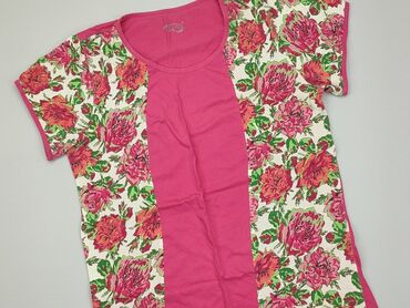 bluzki w różowe kwiaty: T-shirt, XL, stan - Dobry
